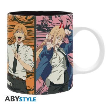 CHAINSAW MAN - Tasse "Teufelsjäger"  Devil Hunters, die von Public Safety, Denji, Power, Aki und Himeno angeheuert wurden, sind Teil der Tokyo Special Division 4! Beginnen Sie Ihren Tag mit diesen einzigartigen Duos mit dieser schönen Chainsaw Man Tasse!